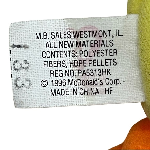 1993 Ty Teenie Beanie Babies Duck named Quacks Rare. - Picture 4 of 4